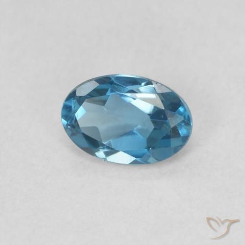 9,17 ctw natürlicher London Blau Topas, Oval, VVS