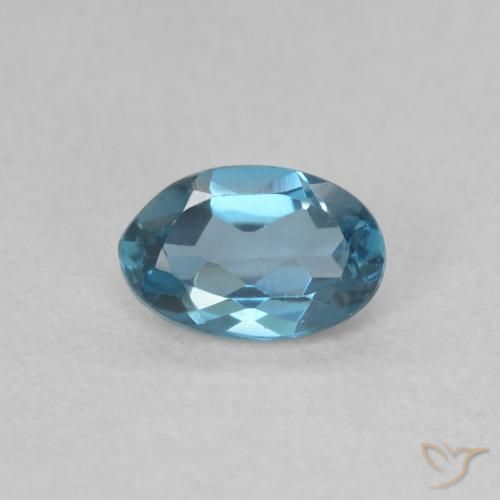 0.53ct Natürlicher London Blau Topas, Oval, VVS