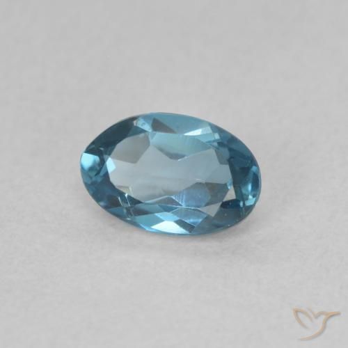 9,17 ctw natürlicher London Blau Topas, Oval, VVS