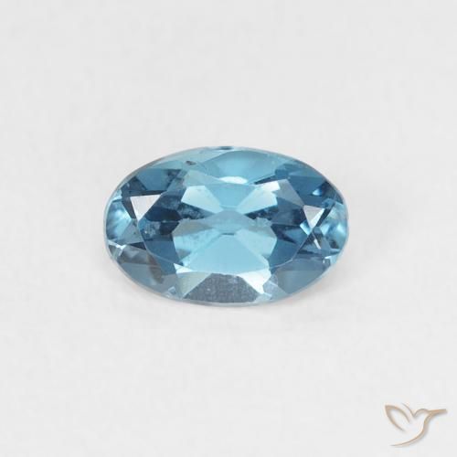 0.53ct Natürlicher London Blau Topas, Oval, VS