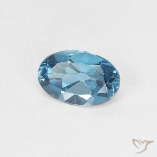 9,17 ctw natürlicher London Blau Topas, Oval, VS