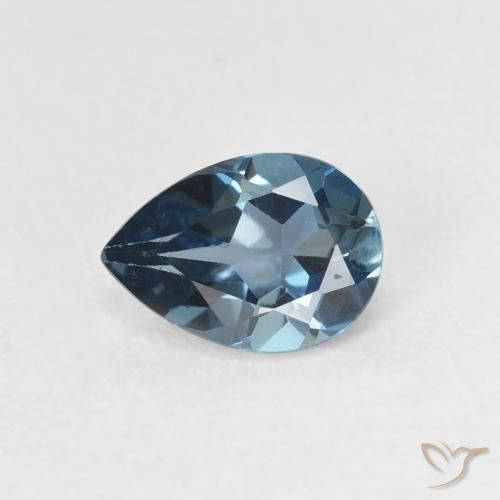 0.89ct Natürlicher London Blau Topas, Birnenform, VS