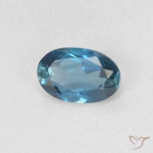 9,17 ctw natürlicher London Blau Topas, Oval, VVS-VS