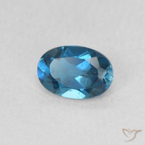 9,17 ctw natürlicher London Blau Topas, Oval, VVS-VS