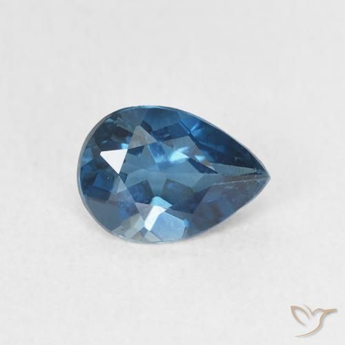 0.81ct Natürlicher London Blau Topas, Birnenform, VVS-VS