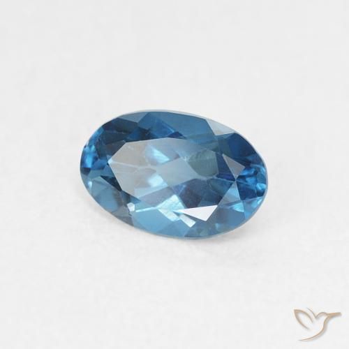 9,17 ctw natürlicher London Blau Topas, Oval, VVS-VS