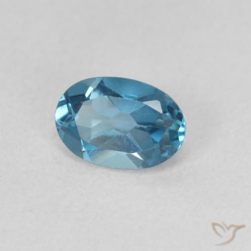 9,17 ctw natürlicher London Blau Topas, Oval, VVS-VS