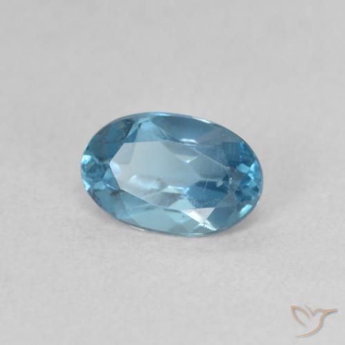 9,17 ctw natürlicher London Blau Topas, Oval, VVS-VS