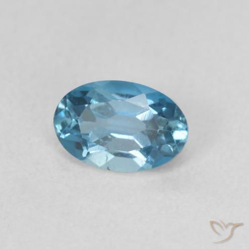 9,17 ctw natürlicher London Blau Topas, Oval, VVS-VS