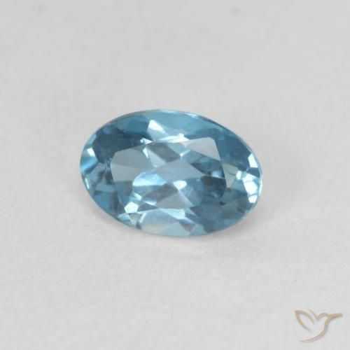 9,17 ctw natürlicher London Blau Topas, Oval, VVS-VS