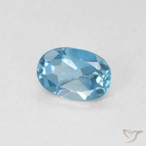 9,17 ctw natürlicher London Blau Topas, Oval, VVS-VS