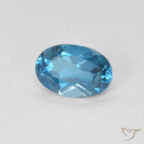 9,17 ctw natürlicher London Blau Topas, Oval, VVS-VS