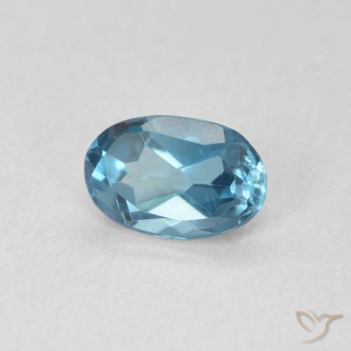 9,17 ctw natürlicher London Blau Topas, Oval, VVS-VS