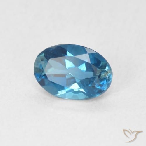 9,17 ctw natürlicher London Blau Topas, Oval, VVS-VS