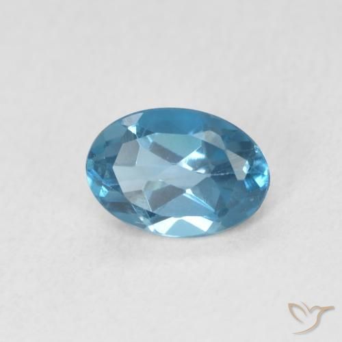 9,17 ctw natürlicher London Blau Topas, Oval, VVS-VS