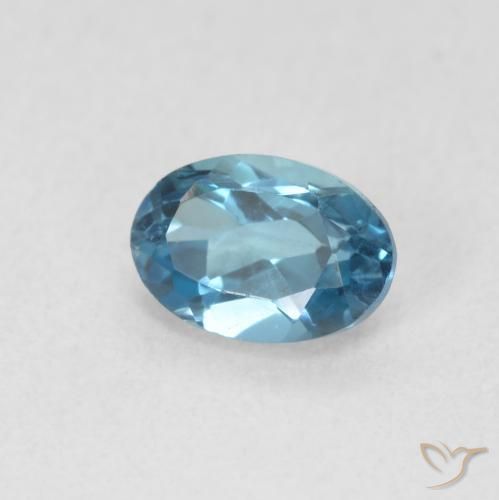 9,17 ctw natürlicher London Blau Topas, Oval, VVS-VS