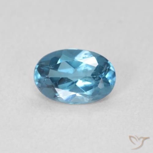 0.56ct Natürlicher London Blau Topas, Oval, VVS-VS