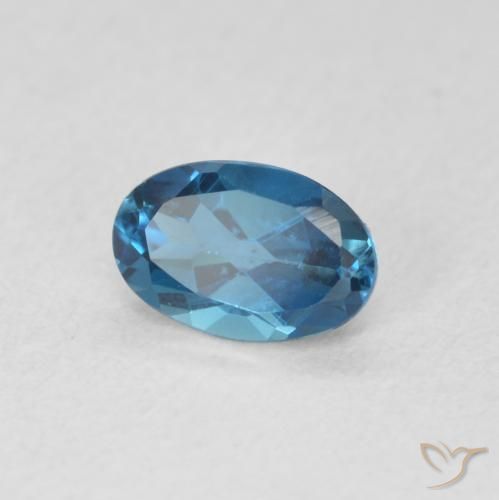 9,17 ctw natürlicher London Blau Topas, Oval, VVS-VS