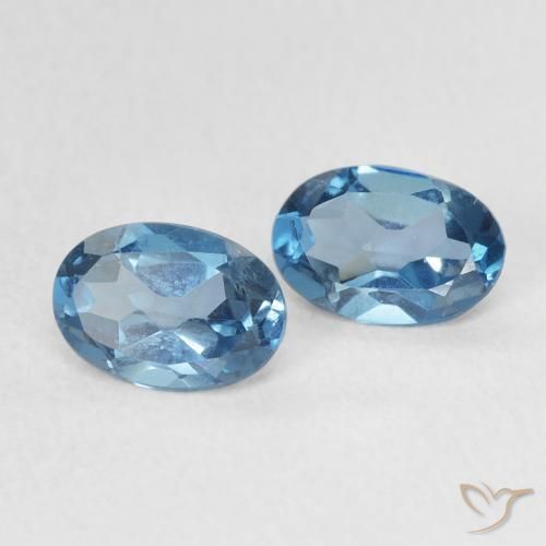 1.10 ct natürliche London Blau Topas-Edelsteine, Oval, VVS-VS