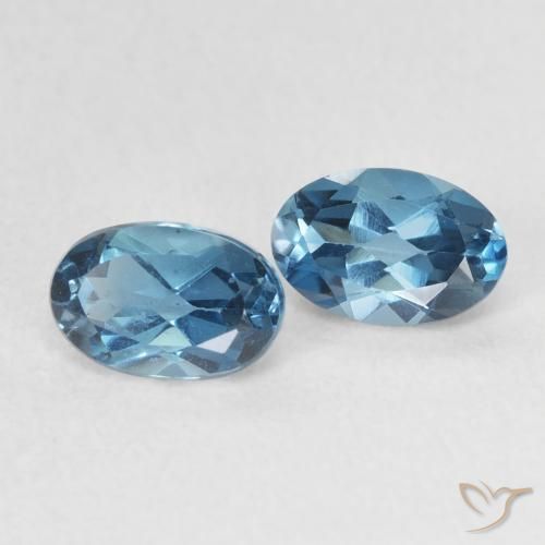 1.25 ct natürliche London Blau Topas-Edelsteine, Oval, VVS-VS