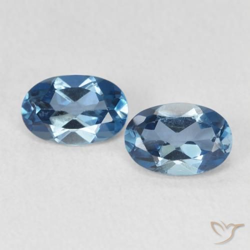1.12ctw Natürlicher London Blau Topas, Oval, VVS-VS