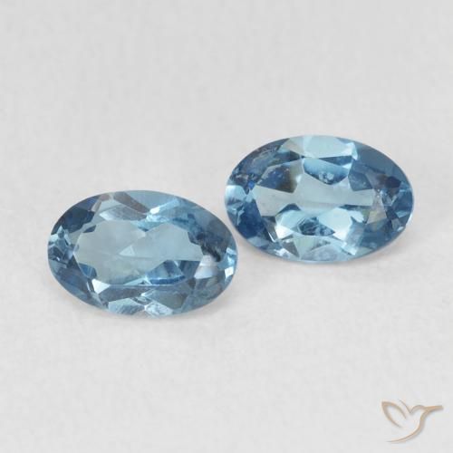 0.98 ct natürliche London Blau Topas-Edelsteine, Oval, VVS-VS
