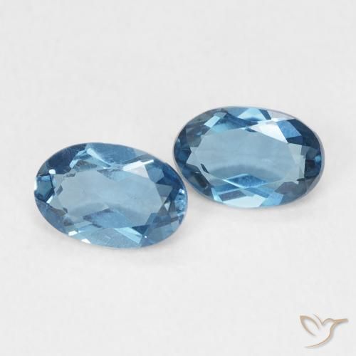 1.05 ct natürliche London Blau Topas-Edelsteine, Oval, VS