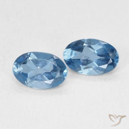1.07 ct natürliche London Blau Topas-Edelsteine, Oval, VS