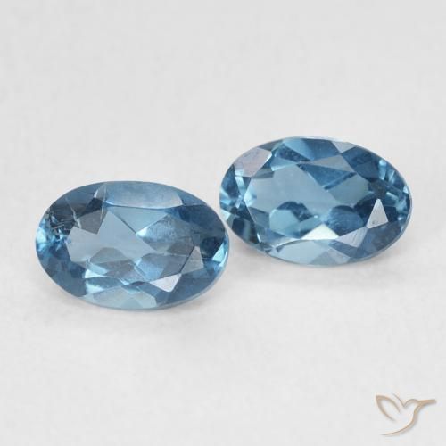 1.20 ct natürliche London Blau Topas-Edelsteine, Oval, VS