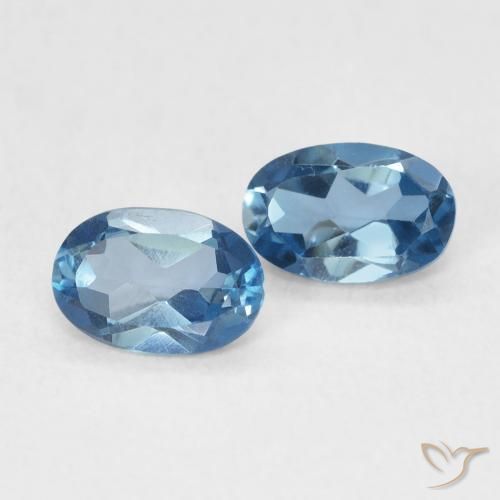 1.13 ct natürliche London Blau Topas-Edelsteine, Oval, VS