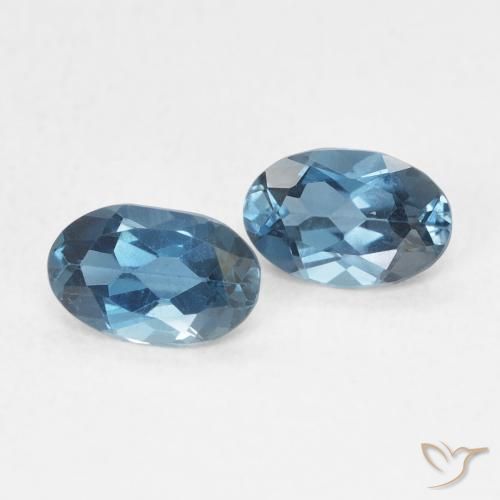 0.97 ct natürliche London Blau Topas-Edelsteine, Oval, VS