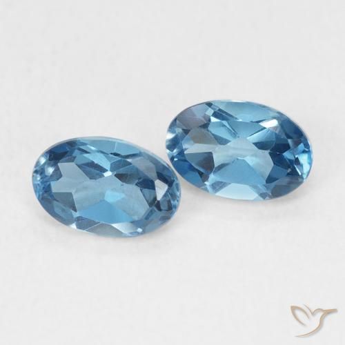 1.17 ct natürliche London Blau Topas-Edelsteine, Oval, VVS