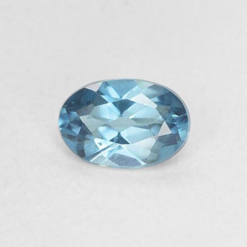 0.49ct Natürlicher London Blau Topas, Oval, VVS-VS