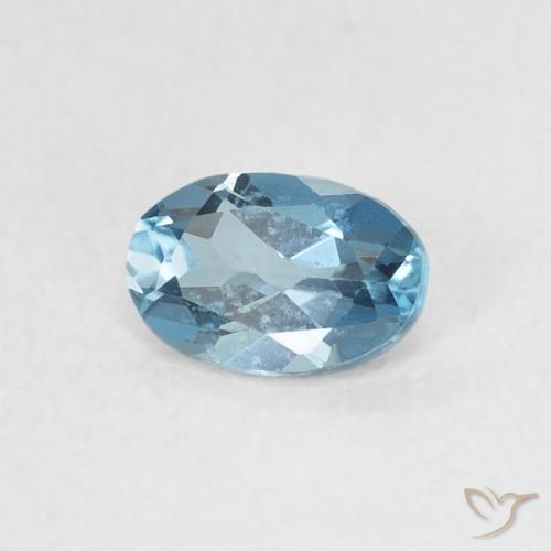 9,17 ctw natürlicher London Blau Topas, Oval, VVS-VS