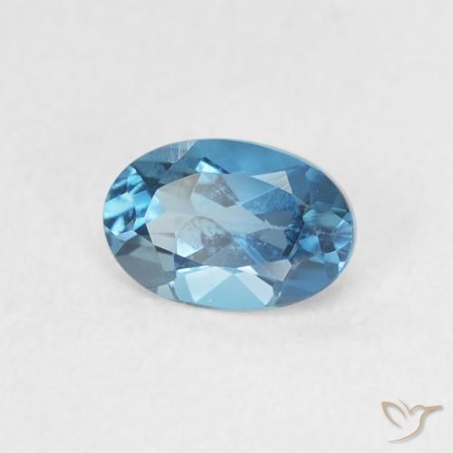 9,17 ctw natürlicher London Blau Topas, Oval, VVS-VS