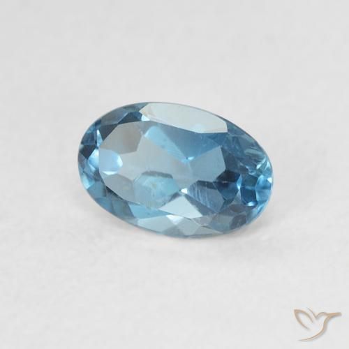 9,17 ctw natürlicher London Blau Topas, Oval, VVS-VS