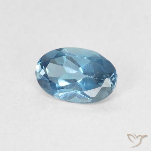9,17 ctw natürlicher London Blau Topas, Oval, VVS-VS