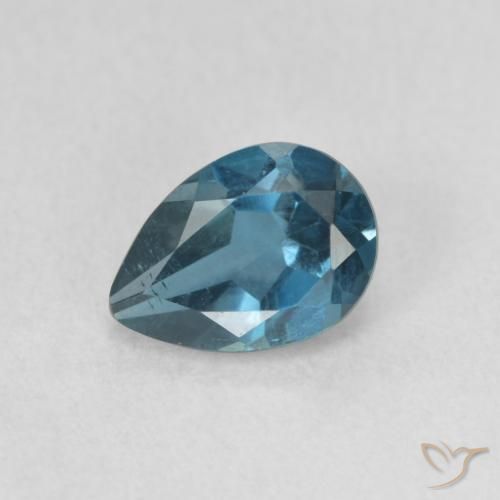 0.89ct Natürlicher London Blau Topas, Birnenform, VS
