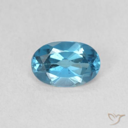 0.52ct Natürlicher London Blau Topas, Oval, VS