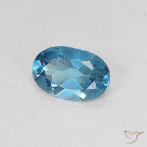 9,17 ctw natürlicher London Blau Topas, Oval, VS