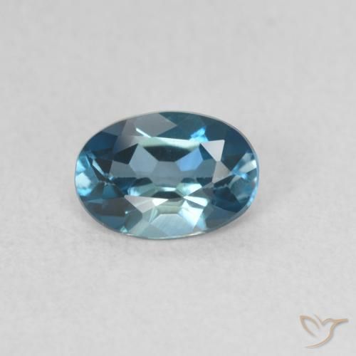 0.53ct Natürlicher London Blau Topas, Oval, VS