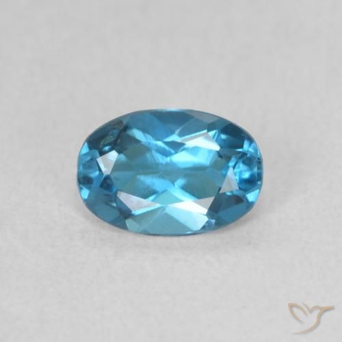 0.52ct Natürlicher London Blau Topas, Oval, VS