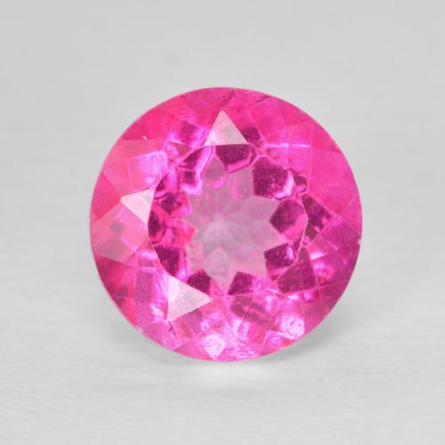 3.81ct Natürlicher Medium Dark-Pink Topas, Runden, VVS-VS