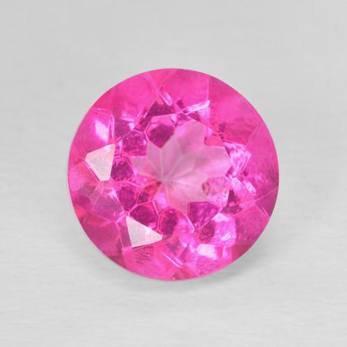 3.64ct Natürlicher Dunkelpink Topas, Runden, VVS-VS