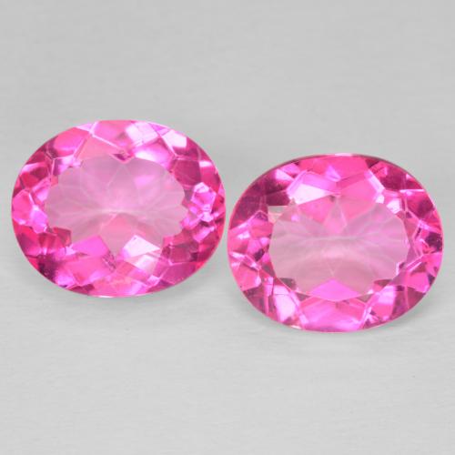 11.84ctw Natürlicher Tiefes Magenta Topas, Oval, VVS-VS