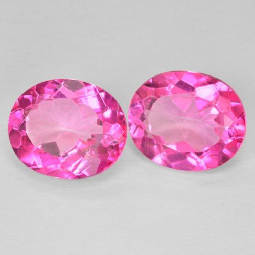 11.84 ct natürliche Tiefes Magenta Topas-Edelsteine, Oval, VVS-VS