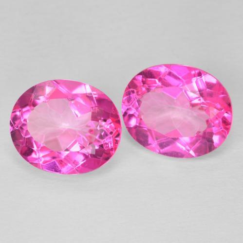 11.57 ct natürliche Tiefes Magenta Topas-Edelsteine, Oval, VVS-VS
