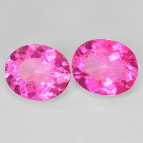 10.71 ct natürliche Medium Dark-Pink Topas-Edelsteine, Oval, VVS-VS