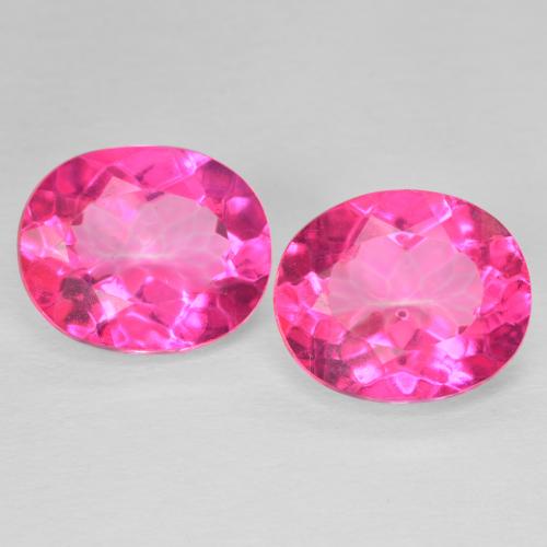 10.97ctw Natürlicher Tiefes Magenta Topas, Oval, VVS-VS