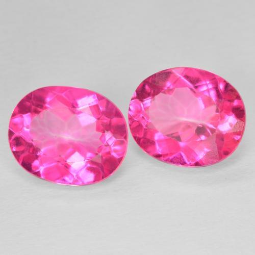 10.97 ct natürliche Tiefes Magenta Topas-Edelsteine, Oval, VVS-VS